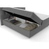 moderní boxspring postel alpina 160x200cm šedá