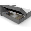 moderní boxspring postel alpina 160x200cm šedá