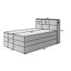 boxspring postel kasped 140x200cm rozměry