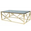 Konferenční stolek Escada A | kouřové sklo / zlatý