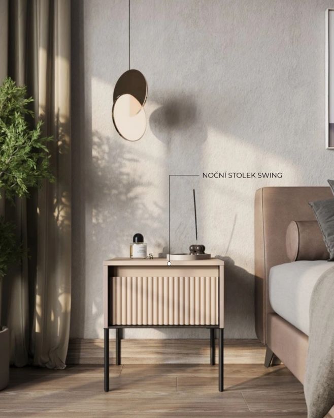 ✨ Nadčasová elegance, která zaujme na první pohled. Objevte kolekci SWING, moderní nábytek s jemnými lamelovými detaily,...
