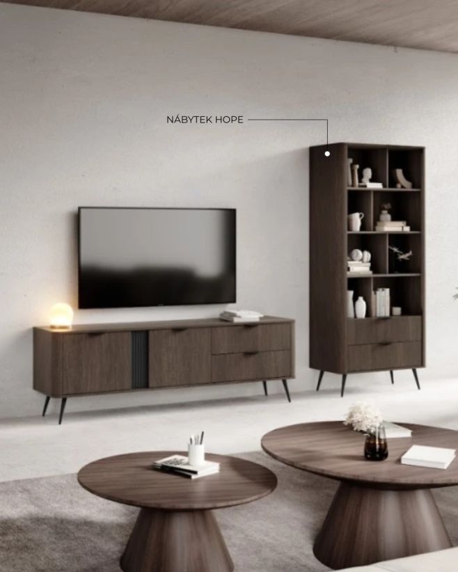 Nábytek HOPE je stvořený pro interiéry, kde se krása potkává s funkčností. ✨ Elegantní odstín Dunin oak v kombinaci s...