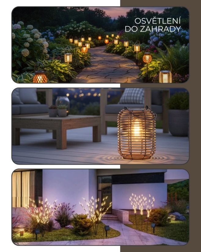 ✨ Stačí rozsvítit a zahrada ožije… Lampiony, světýlka i jemné osvětlení vytvoří atmosféru, ve které budete chtít trávit...
