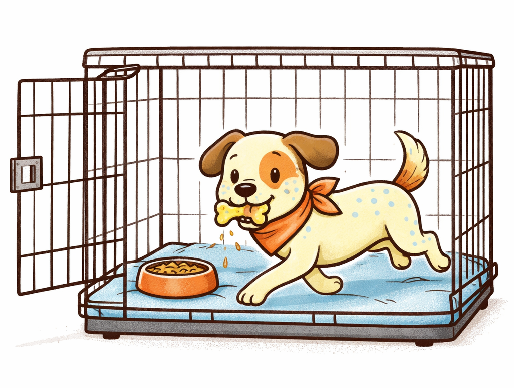 pes-v-kleci-s-pamlskem