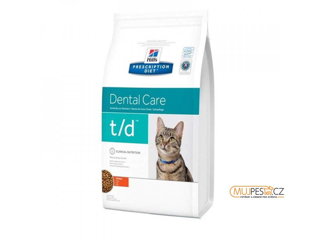 25977 hill s prescription diet feline t d dry 5 kg