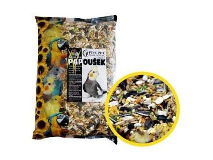 102 fine pet super mix velky papousek 800g