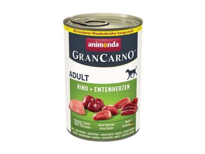 GRANCARNO Adult - hovězí, kachní srdce  400g