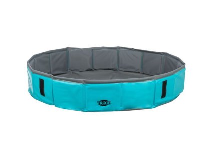 Bazén pro psy, tyrkysová/šedá (Velikost ø 70 x 12 cm)
