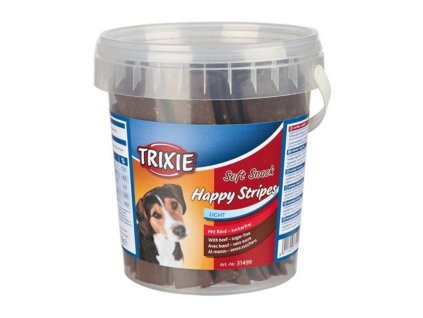 109908 soft snack happy stripes hovezi pasky kyblik 500 g