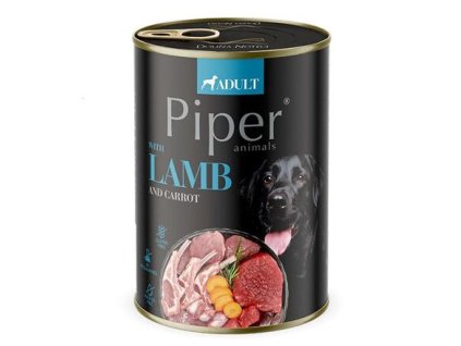 PIPER s jehnecím, mrkví a rýží, konzerva pro psy 4