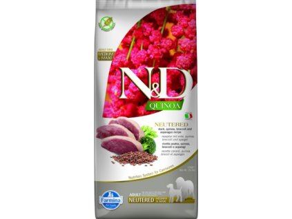 N&D Quinoa DOG Neutered Duck&Broccoli&Asp.