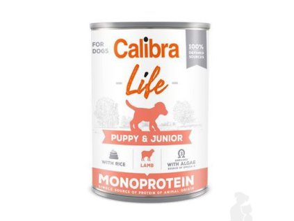 Calibra Dog Life  konz.Puppy&Junior Lamb&rice 400g