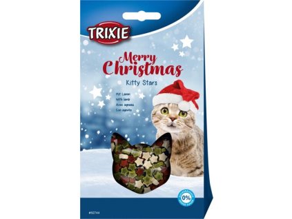 Vánoční hvězdičky s jehněčím, pamlsek pro kočky 140g