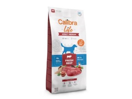 calibra dog life adult medium fresh beef 12kg