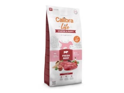 calibra dog life starterpuppy fresh beef 12kg