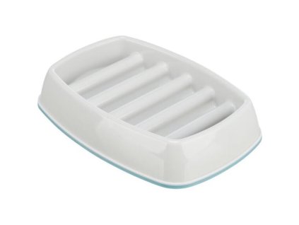 Miska k pomalému krmení, design mříž, 0,25l/21 ×14 cm, plast/TPR, šedá