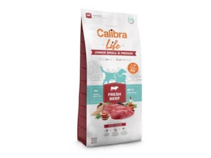 calibra dog life junior smallmedium fresh beef 25kg
