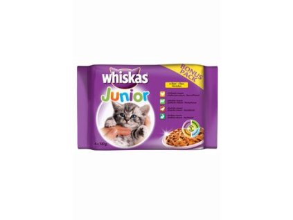 13773 whiskas kapsa junior masovy vyber ve stave 4x100g