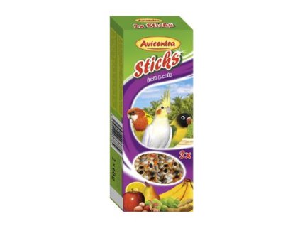 14742 avicentra tycinky maly papousek ovoce orech 2ks