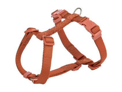 H-postroj PREMIUM, rezavá (Velikost XS-S:hruď:30-44cm/10mm)