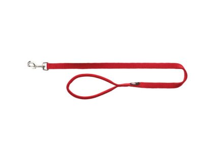 Vodítko PREMIUM s vyplněnou rukojetí - červená (Velikost XS: 1,20 m/10 mm)