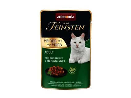 Vom Feinsten Adult FEINES m.Fillets - králík + kuřecí filet, kapsička pro kočky 85 g