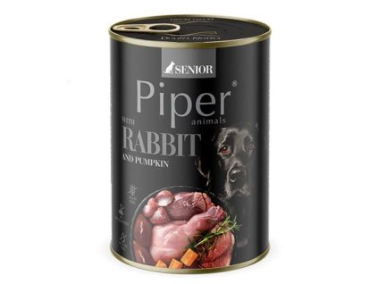 NEW PIPER SENIOR s králíkem a dýní, konzerva pro psy 400 g