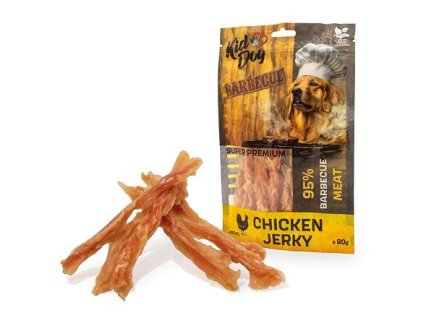 KIDDOG SUPER PREMIUM kuřecí prsa Barbecue, kroucené proužky 80 g