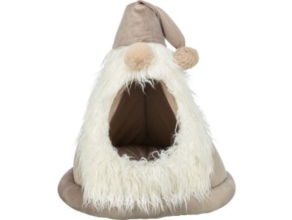 Vánoční jeskyně GNOME, tvar skřítka, ø 45 × 47 cm, béžová