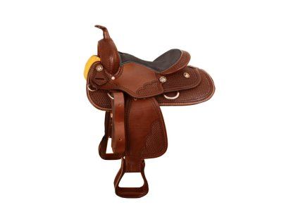 western saddle white star for kids 13 dark brown 0