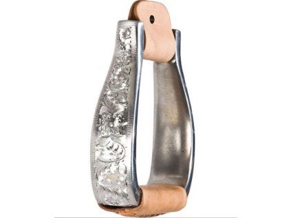 fes engraved aluminum show stirrups leather 0