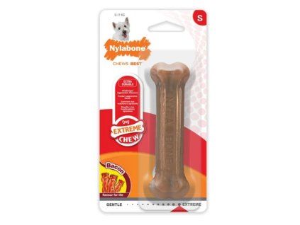 nylabone dog extreme chew bacon xsmall nbb502peu 0