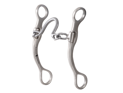 classic equine performance straight shank bit with chain port 5 0