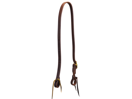 paul taylor oiled harness leather 58 single buckle split ear headstall 0