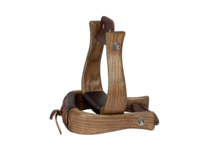 paul taylor ranchman wood flat bottom stirrups 2 leather tread 0