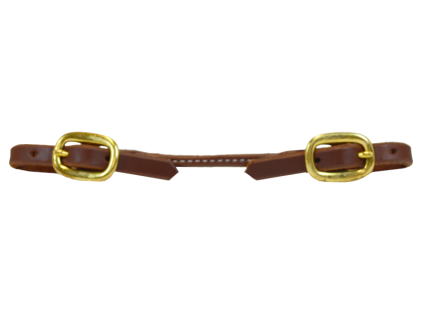 paul taylor rolled harness leather curb strap brass buckle 0