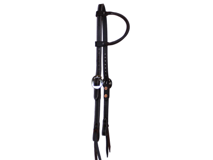 paul taylor double stitched dark leather slip ear headstall 34 0