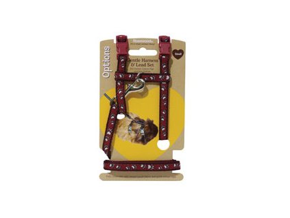 28290 postroj hlod nylon s voditkem tlapky mix b rosewood small