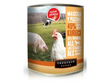 TOPSTEIN Masíčko v plechu kuřecí (Topstein Masíčko V Plechu Kuřecí 6X850g -)