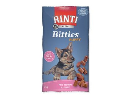 47508 rinti dog extra bits puppy pochoutka kure kachna 75g