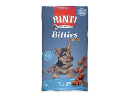 47529 rinti dog extra bits puppy pochoutka kure hovezi 75g