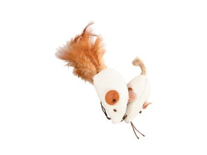 48639 hracka kocka mys bila 2 x 4cm textil zolux