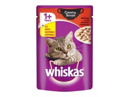 59253 whiskas kapsa kremova omacka s hovezim 85g