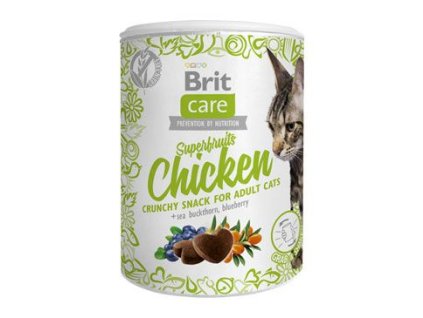 62466 brit care cat snack superfruits chicken 100g