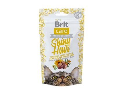 62484 brit care cat snack shiny hair 50g