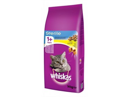 Whiskas Dry s kurecím masem STERILE (Whiskas Dry s kuřecím masem - STERILE 14kg -)