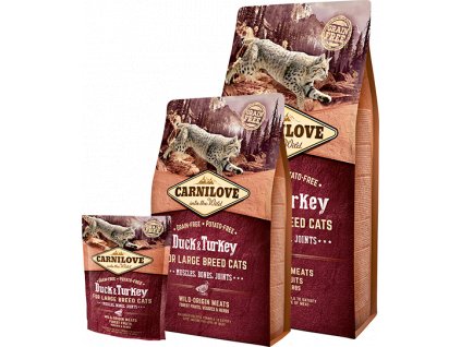 Carnilove Cat Adult Duck & Turkey Large B.Grain Fr (Carnilove Cat LB Duck&Turkey Muscles,Bones,Joints 400g -)