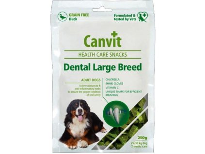 65064 canvit snacks dental large breed duck 250g
