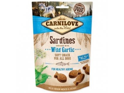 70485 carnilove dog semi moist sardines wild garlic 200g