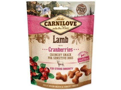 70524 carnilove dog crunchy snack lamb cranberries 200g